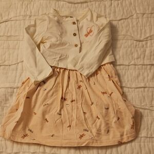 Carter's Cream and Peach Casual Dress